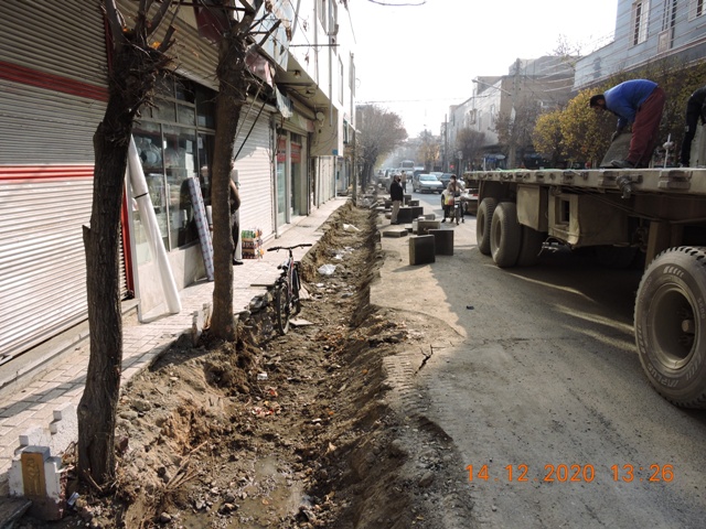 گودبرداری و جدولگذاری خیابان  مبعث آغاز شد