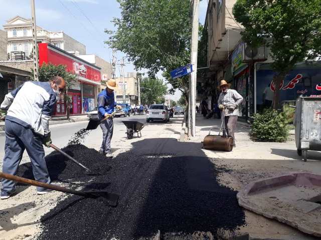 گوشه ای از فعالیتهای عمران خدماتی ( واحد امانی ) در منطقه یک