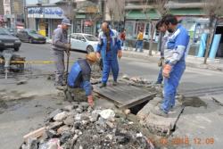 اقدامات انجام شده در بخش عمران خدماتی ( امانی )  در معابر سطح منطقه یک